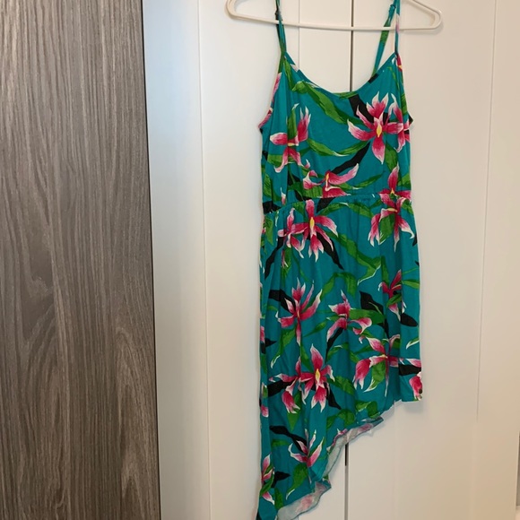 Green and Pink Floral Dress - Picture 1 of 4